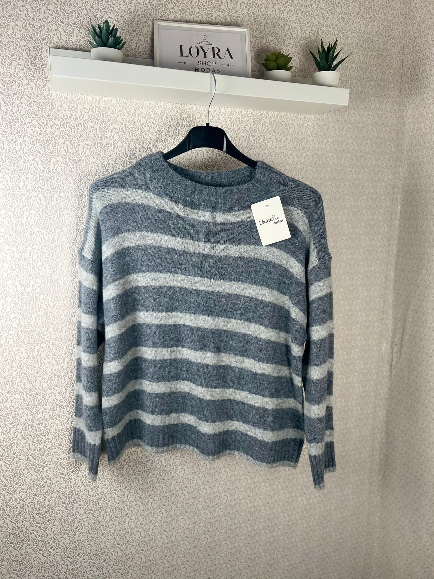 Jersey de Rayas Suave Efecto Mohair - Confort Premium