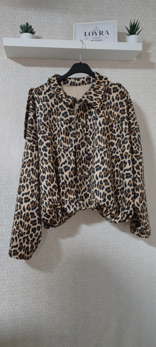 Chaqueta Corta Estampado Animal Print