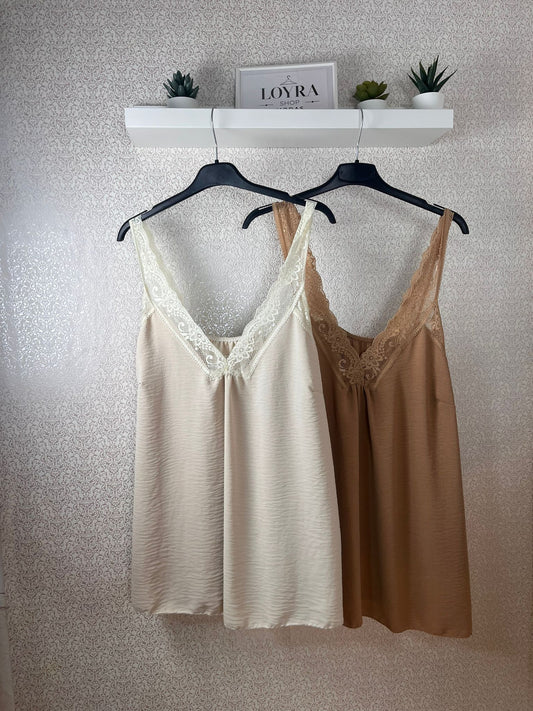 Lenceras de Encaje Satinada Marfil - Lencería Premium