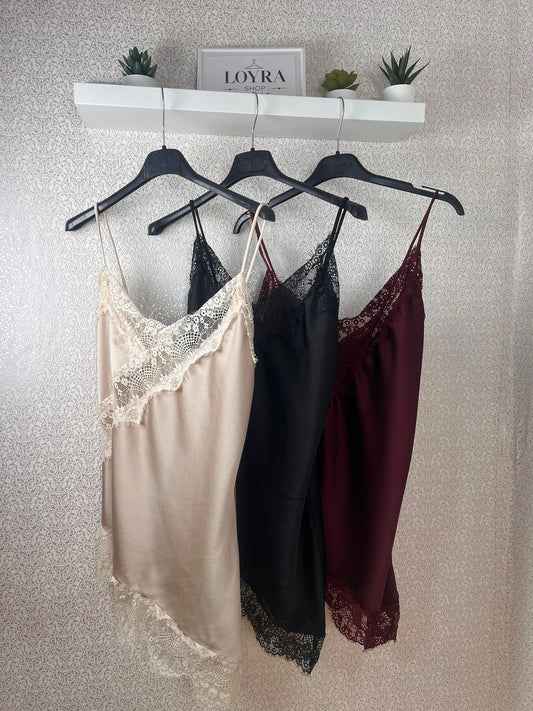 Lenceras Satinadas con Encaje – LOYRA Shop